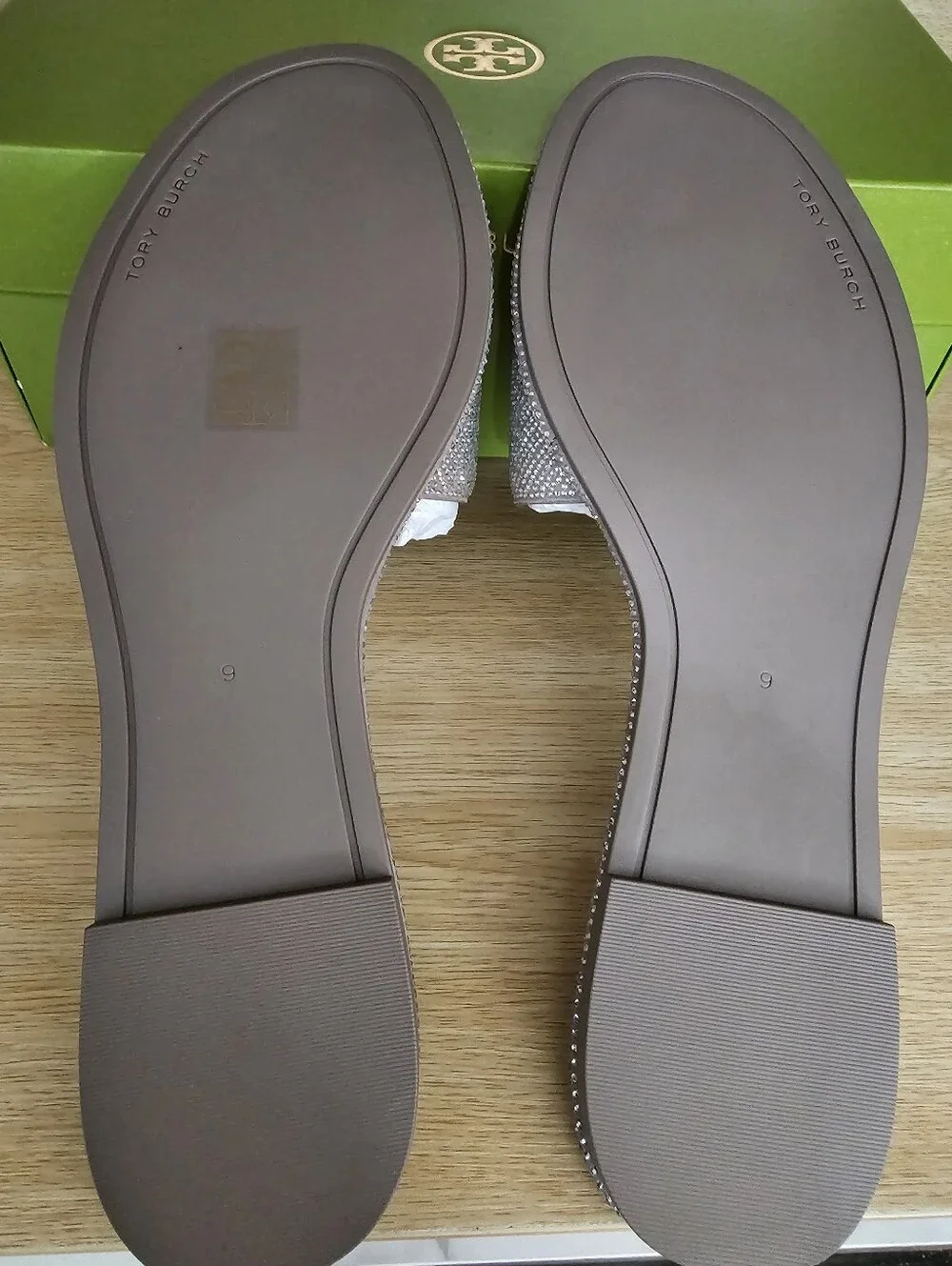 Tory Burch Everly Slide Dark Clay. Size 9